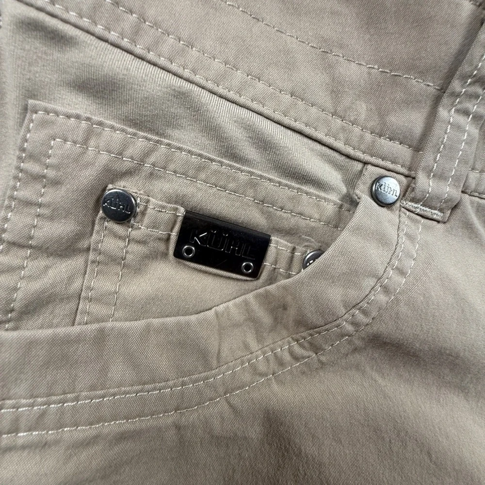 Kuhl Radikl Mens 30x32 Khaki Tan Articulated Knee Rugged Outdoor Hiking Pants